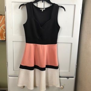 Charlotte Russe black and coral dress